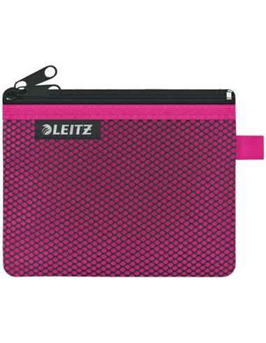 Leitz - Petit sac de transport WOW avec 2 compartiments - Taille 105x6x140 mm - Lavable et résistant - Fermeture éclair - Couleu