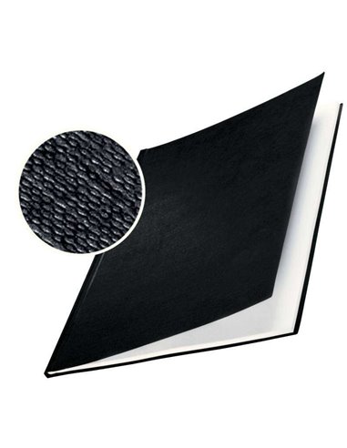 Leitz - Couvertures rigides Impressbind - 10,5 mm - Structure en lin - Reliure de haute qualité - Carton noir 1,75 mm - Surface 