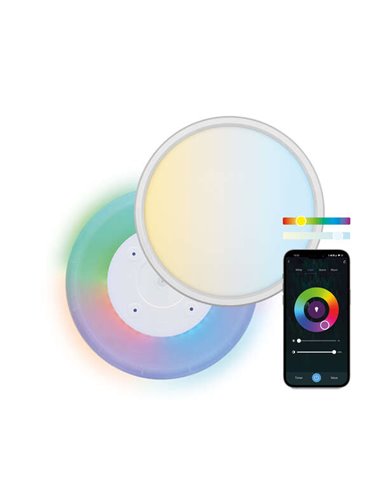 Ksix - Plafond Smartled Intelligent Duo - CCT-RGB - Contrôle par APP - 24W - 42cm