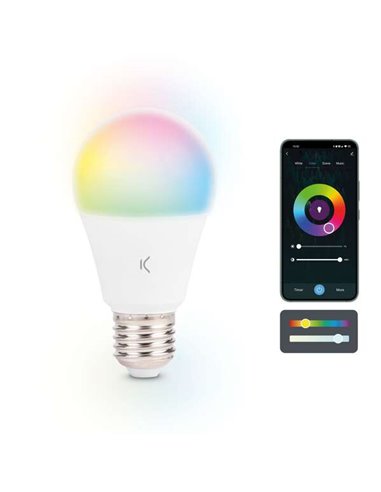 Ksix - Ampoule Intelligente Smartled - RGB-CCT - 9W - A60