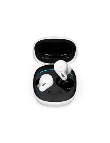 Ksix - Casque sans fil satellite avec microphone Bluetooth 5.1 - Autonomie jusqu'à 5 heures - Touch Control - Étui de chargement