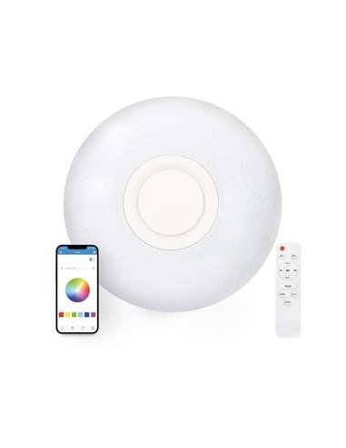 Ksix - Plafond Enceinte LED Rainbow - RGB - 30W - 40cm