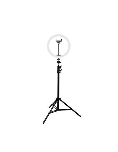 Ksix - Kit Ring Light Studio Live Max pour Smartphone avec Trépied au Sol - 1,60m