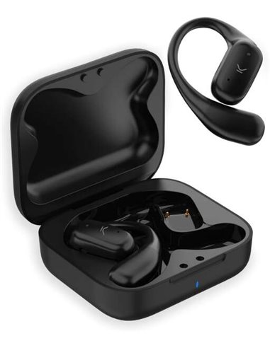 Ksix - Casque sans fil Cosmos - Oreille Ouverte - Autonomie 6+18h - Touch Control - Appels - Assistants vocaux - Couleur Noir