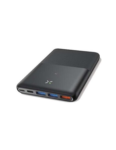 Ksix - Batterie Externe/Power Bank 20000mAh 22.5W - Ultramince - Technologie PD - Chargement simultané - 3x USB-A, 1x USB-C