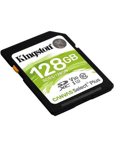 Kingston - Carte SDXC 128 Go UHS-I Classe 10 100 Mo/s Canvas Select Plus