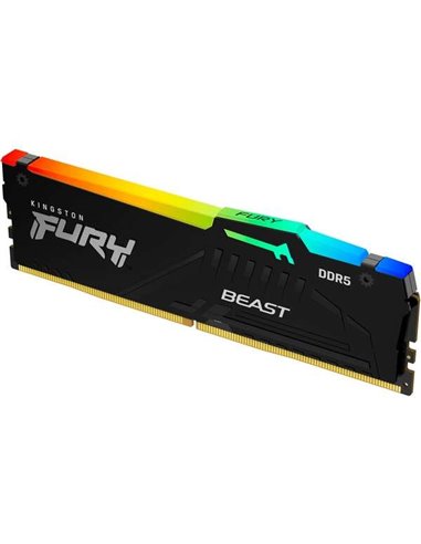 Kingston - Mémoire RAM Fury Beast RVB DDR5 6000 MT/s 32 Go 1,4 V CL30 DIMM