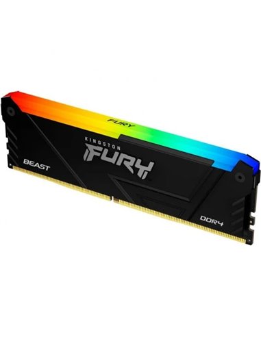 Kingston - Mémoire RAM Fury Beast RGB DDR4 3200 MHz 32 Go CL16 - Éclairage RVB