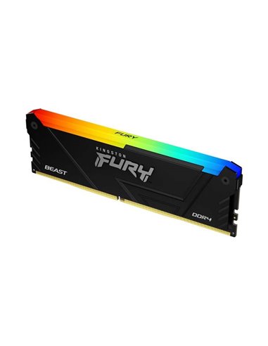 Kingston - Mémoire RAM Fury Beast RGB DDR4 3200 MHz 16 Go CL16 - Éclairage RVB