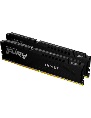 Kingston - Mémoire RAM Fury Beast DDR5 5200 MHz 32 Go (2x16 Go) CL40