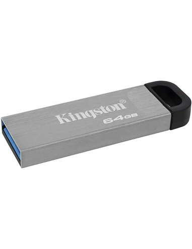 Kingston - Clé USB DataTraveler Kyson 64 Go - 3.2 Gen 1 - Lecture 200 Mo/s - Design métallique - Couleur argent (Pendrive)