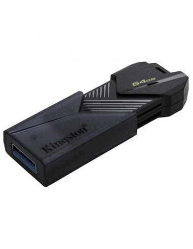 Kingston - Clé USB DataTraveler EXO -dia Onyx 64 Go - USB 3.2 Gen 1 - Clip porte-clés - Couleur noire (Pendrive)