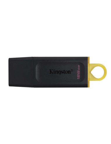 Kingston - Clé USB DataTraveler EXO -dia 128 Go - USB 3.2 Gen 1 - Avec couvercle - Clip porte-clés - Couleur noire (Pendrive)