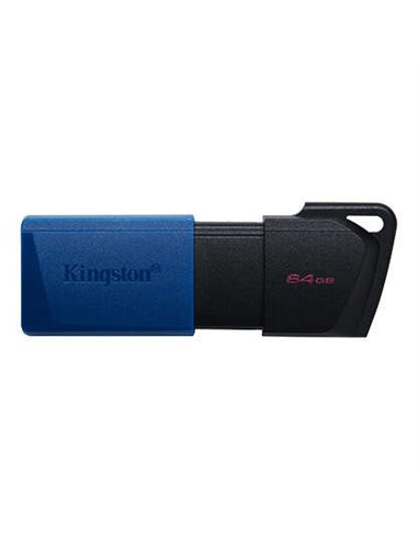 Kingston - Clé USB DataTraveler EXO -dia M 64 Go - USB 3.2 Gen 1 - Capuchon mobile - Clip porte-clés - Couleur Noir/Bleu (Pendri