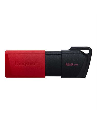 Kingston - Clé USB DataTraveler EXO -dia M 128 Go - USB 3.2 Gen 1 - Capuchon mobile - Clip porte-clés - Couleur noir/rouge (Pend