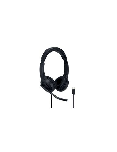 Kensington - Casque H1000 USB-C avec Microphone - Arceau Ajustable - Oreillettes Rembourrées - Commandes Filaires - Câble Tressé