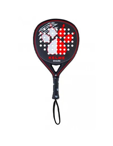 Kelme - Raquette Shark Padel - Forme Mixte - Cadre 100% Carbone - Face 100% Fibre de Carbone - Noyau Eva Xtra Soft