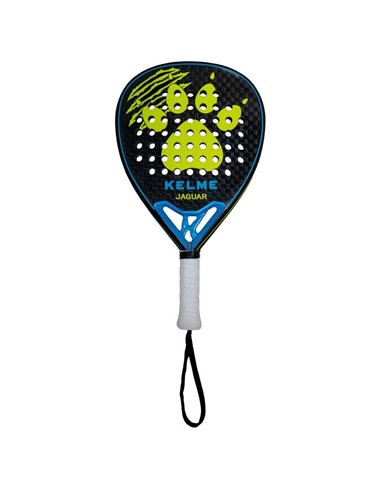 Kelme - Raquette de padel Jaguar - Forme en forme de larme - Cadre et face 100 % carbone - Noir Eva Soft Ultra Core