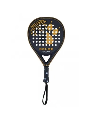 Kelme - Raquette Falcon Padel - Forme en forme de larme - Cadre et face 100 % carbone - Noyau Eva compressé - Design mat