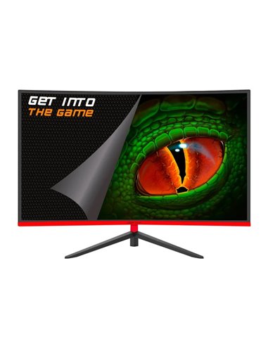 KeepOut - Moniteur de jeu LED incurvé 27" FullHD 1080p 240 Hz - Réponse 1 ms - 16:9 - Angle de vision 178º - Haut-parleurs arriè