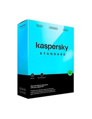 Kaspersky -Antivirus Standard - 10 Appareils - 1 An de Service