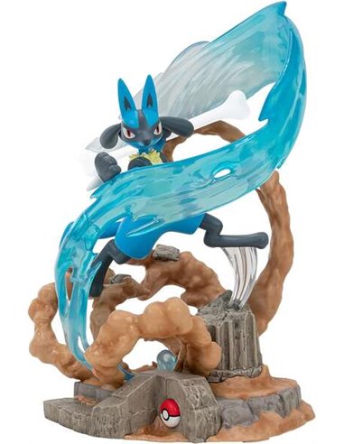 Jazwares - Pokémon Lucario - Figurine de collection - Effets lumineux - Hauteur 33cm env.