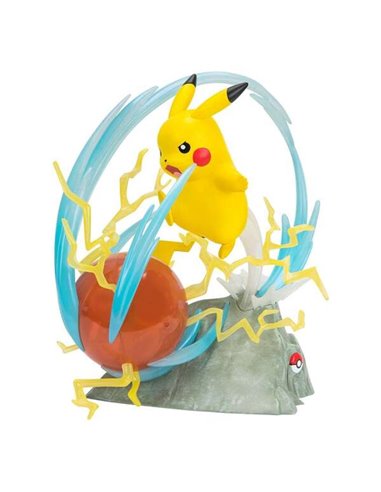 Jazwares - Pokémon 25ème Anniversaire Pikachu - Figurine de Collection - Éclairage Deluxe - Hauteur 33cm env.