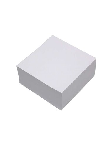 Ingraf - Bloc Collé de 500 Billets 100x100mm - Non Adhésif - Coloris Blanc