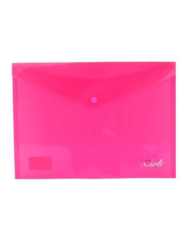 Ingraf - Enveloppe avec fermeture à fermoir - Polypropylène - Format A4 - Couleur Rose