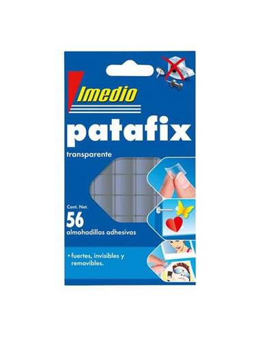 Imedio - Mastic Adhésif Transparent Patafix - Solide, Propre et Amovible - 56 Pièces