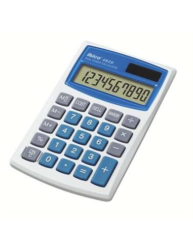 Ibico - Calculatrice de poche 082X - Grandes touches - Compacte - LCD 10 chiffres - Fonction marge bénéficiaire