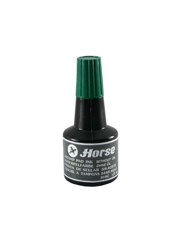 Cheval - Flacon d'encre tampon 30 ml - Sans huile - Couleur verte