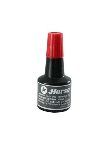 Cheval - Flacon d'encre tampon 30 ml - Sans huile - Couleur Rouge