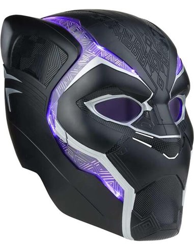 Hasbro - Réplique du casque électronique Black Panther de la série Marvel Legends - Échelle 1:1 - Technologie LED