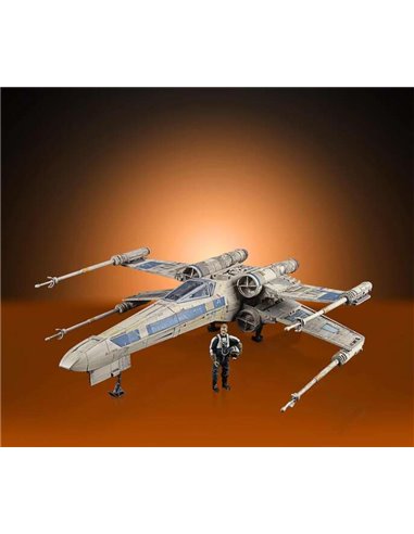 Hasbro - Disney Star Wars Vintage Collection Réplique X-wing Fighter + Anton Merrick Rogue Squadron - Ailes mobiles - Figurine 9