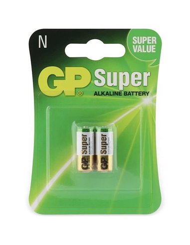 GP Piles - Piles - - Pack Super Alcaline de 2 Piles Alcalines N LR-01 1.5V