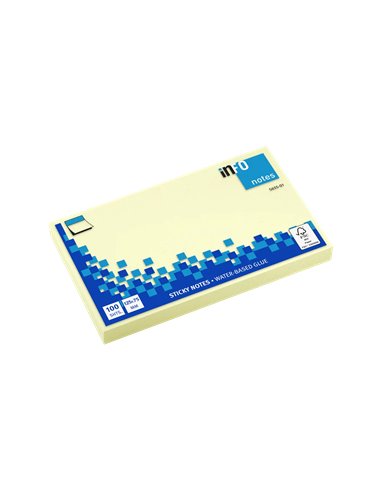 Global Notes - Bloc d'informations de 100 notes autocollantes 125 x 75 mm - Certification FSC ? - Couleur jaune