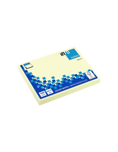 Global Notes - Bloc d'informations de 100 notes autocollantes 100 x 75 mm - Certification FSC ? - Couleur jaune