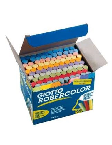 Giotto - Robercolor Pack de 100 craies de couleur rondes - Testées dermatologiquement - Compactes et durables - Couleurs assorti