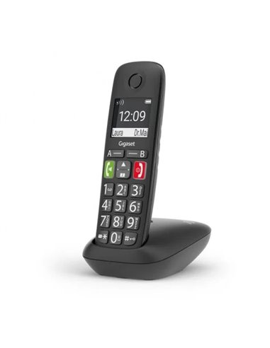 Gigaset - Téléphone sans fil Dect E290 - Grand écran N/B - Touches à grands chiffres - Volume avec fonction amplificateur - Gran