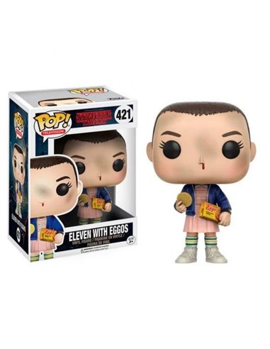 Funko Pop - Television Stranger ThiNGS - Onze avec Eggos avec Option Chase - Figurine Vinyle - Hauteur 9,5 cm env.