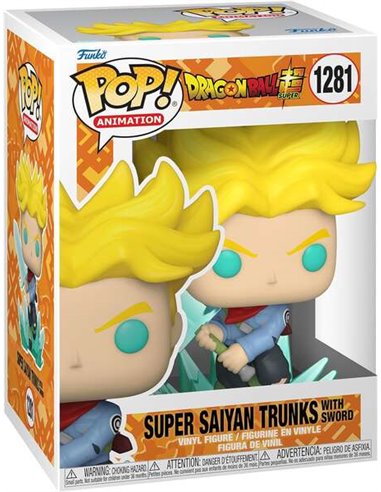 Funko Pop - Animation Dragon Ball Super Saiyan Trunks avec Épée - Figurine Vinyle - Hauteur 9,5 cm env.