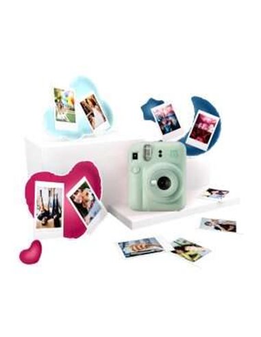 Fujifilm - Pack Appareil Photo Instantané Best Memories Instax Mini 12 Vert Menthe + Film Instax Mini 10 unités. + 3 Cadres Phot