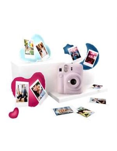 Fujifilm - Pack Appareil Photo Instantané Best Memories Instax Mini 12 Lilas Violet + Film Instax Mini 10 unités. + 3 Cadres Pho