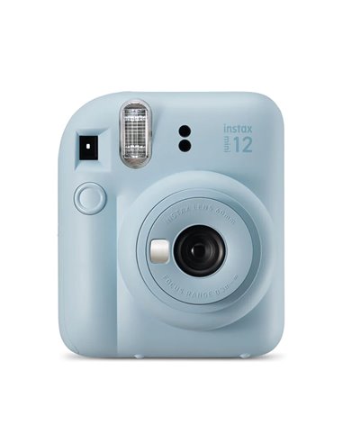 Fujifilm - Appareil photo instantané Instax Mini 12 bleu pastel - Taille d'image 62x46 mm - Flash automatique - Exposition autom