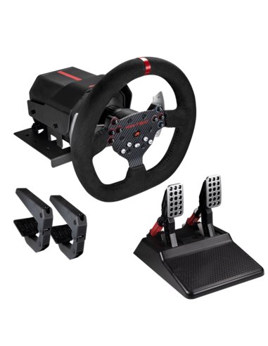 FR-Tec - Volant avec Force Feedback Force Racing Wheel - Technologie Forcesense - Cerceau de 26,5 cm de diamètre - Pédales régla