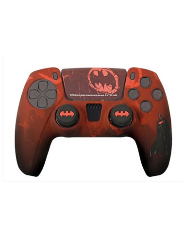 FR-Tec - Pack Officiel Batman Coque en Silicone + Grips pour Joysticks pour Dualsense - Design Inspiré des Comics - Autocollant 