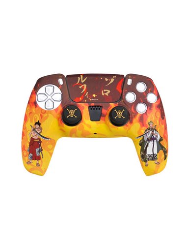 FR-Tec - Pack Coque Silicone One Piece Fire + Grips + Autocollant pour PS5