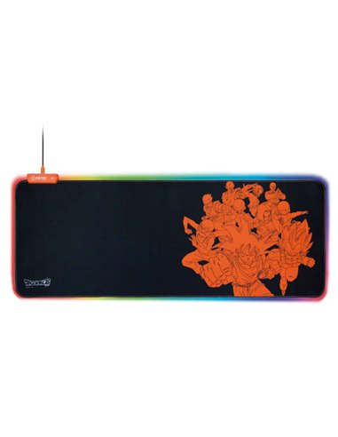 FR-Tec - Tapis de Souris Goku XL - Licence Officielle Dragon Ball Super - Lumière RGB sur les Bords - Design Antidérapant - Tech