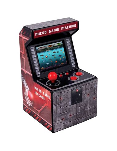 FR-Tec - Ital Mini Arcade Machine - Écran TFT 2,5" - 240 jeux rétro - Alimenté par 3 piles AA - Volume réglable - Mesures 15X9X8